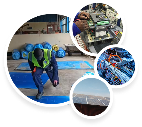 Electrical engineers on site